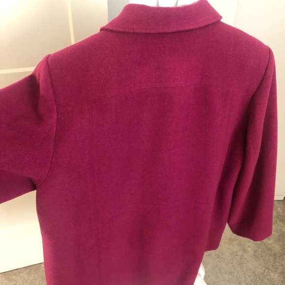 Penningtons size 1X cherry pink wool blend jacket blazer - Picture 4 of 9